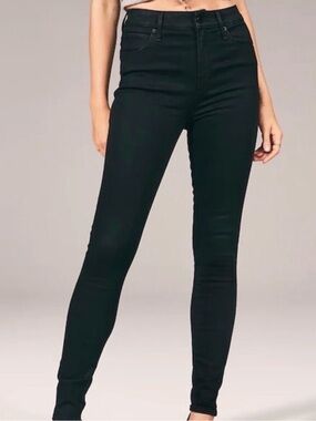 Abercrombie & Fitch Simone Black High-Rise Skinny Jeans 26